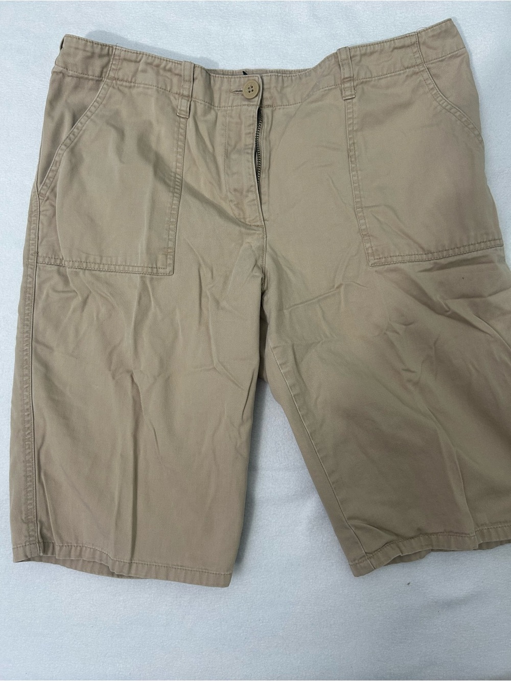 New York & Company Beige Cotton Shorts